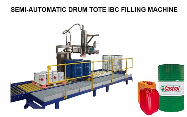 Drum filling system for chemicals and oils