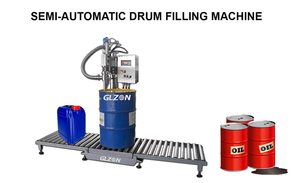 SEMI AUTO MATIC DRUM FILLING MACHINE FOR OIL FILLING