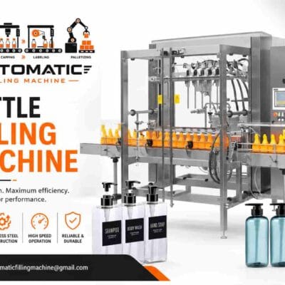 Automatic bottle filling machine with conveyor for liquid products